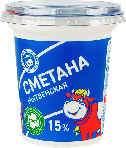 Сметана МЗ НЫТВЕНСКИЙ 15%, без змж, 300г, фотография