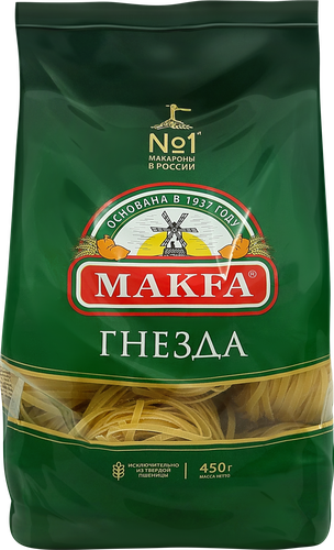 Макароны МАКFА Гнезда Феттуччини, 450г, вид
