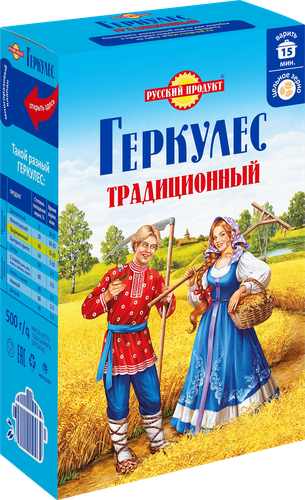 Хлопья овсяные РУССКИЙ ПРОДУКТ Геркулес, 420г, фото
