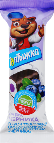 Сырок глазированный ИЖМОЛОКО Топтыжка черника 12%, без змж, 45г, вид