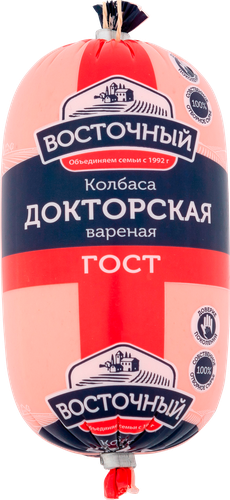 Колбаса вареная МК ВОСТОЧНЫЙ Докторская, категория А, 400г, картинка