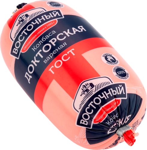 Колбаса вареная МК ВОСТОЧНЫЙ Докторская, категория А, 400г, изображение