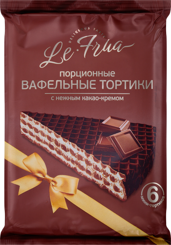 Тортики вафельные ЛЕ ФРУА с шоколадным кремом, 130г, детальное фото