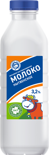 Молоко пастеризованное МЗ НЫТВЕНСКИЙ 3,2%, без змж, 800мл, изображение