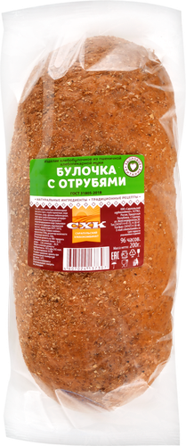 Булочка СХК с отрубями, 200г, фото