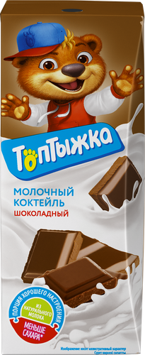Коктейль молочный ультрапастеризованный ТОПТЫЖКА Шоколадный 3,2%, без змж, 200г, изображение