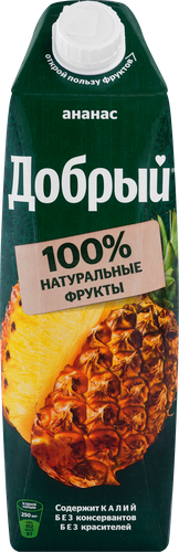 Нектар ДОБРЫЙ Ананас-яблоко, 1л, вид