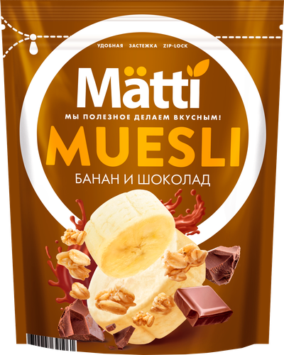 Мюсли MATTI Банан и шоколад, 250г, фотография