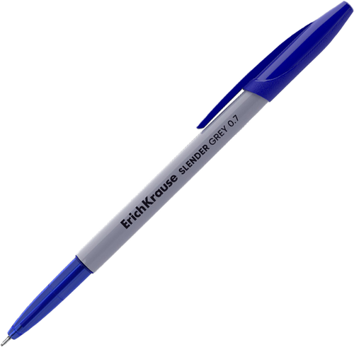 Набор шариковых ручек ERICHKRAUSE Slender Stick Grey 0.7, синий, 4шт, картинка
