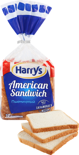 Хлеб пшеничный HARRY'S Аmerican sandwich, 470г, крупный план