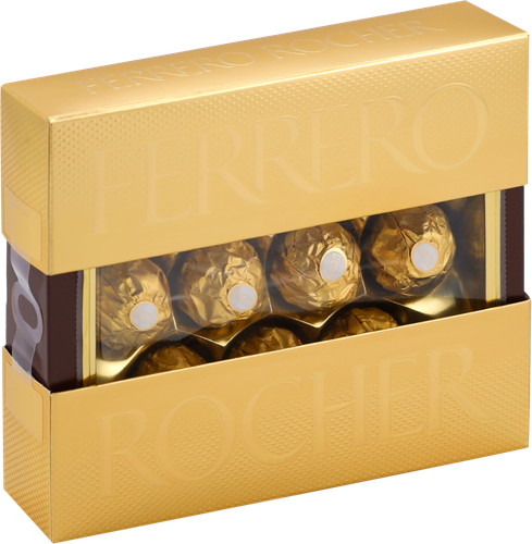Конфеты FERRERO ROCHER из молочного шоколада с кремовой начинкой, 125г, фотография