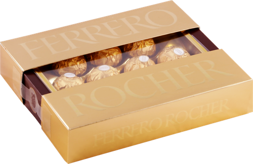 Конфеты FERRERO ROCHER из молочного шоколада с кремовой начинкой, 125г, детальное фото