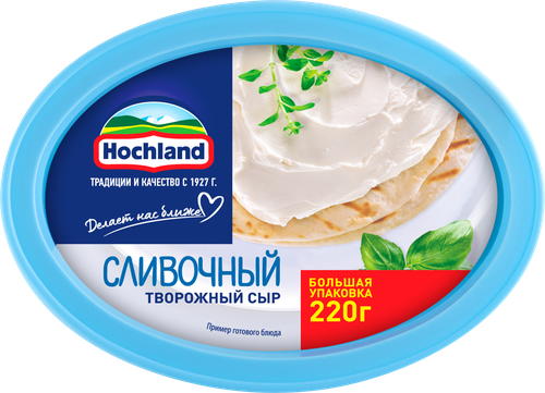 Сыр творожный HOCHLAND сливочный 60%, без змж, 220г, фото
