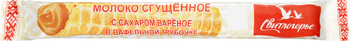 Молоко сгущенное вареное СВИТЛОГОРЬЕ в вафельной трубочке 8,5%, без змж, 70г, изображение