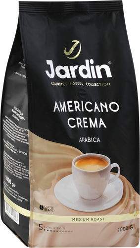 Кофе зерновой JARDIN Americano Crema жареный, 1кг, фотография