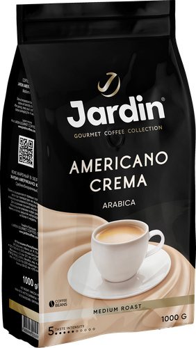 Кофе зерновой JARDIN Americano Crema жареный, 1кг, детальное фото