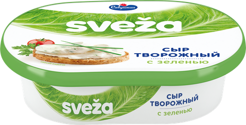 Сыр творожный SVEZA с зеленью 60%, без змж, 150г, фото