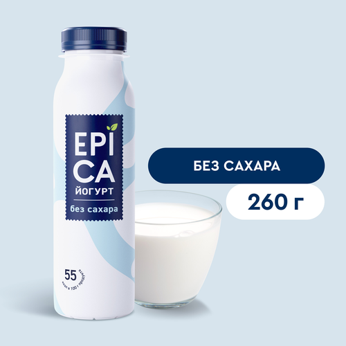 Йогурт питьевой EPICA Натуральный 2,9%, без змж, 260г, фотография