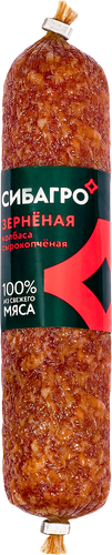Колбаса сырокопченая СИБАГРО Зерненая, 200г, вид