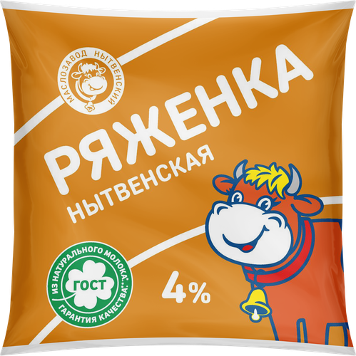 Ряженка 4% п/п 400г. Нытвенский МЗ БЗМЖ, изображение