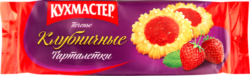 Печенье КУХМАСТЕР Клубничные тарталетки, 240г, фотография