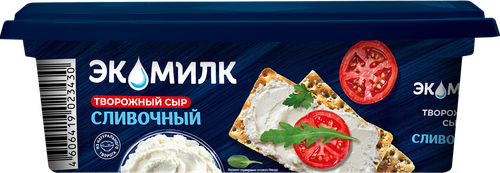 Сыр творожный ЭКОМИЛК 60%, без змж, 120г, изображение