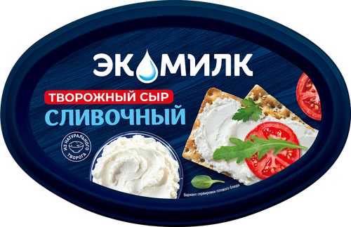 Сыр творожный ЭКОМИЛК 60%, без змж, 120г, фотография