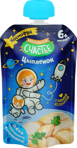 Пюре мясное МАЛЕНЬКОЕ СЧАСТЬЕ Цыпленок, с 6 месяцев, 80г, фотография