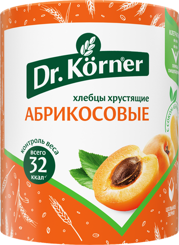 Хлебцы DR KORNER Злаковый коктейль, абрикосовые, 90г, фотография