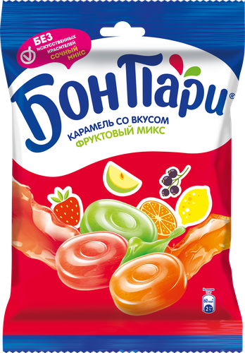 Карамель леденцовая БОН ПАРИ Фруктовый микс, 500г, вид