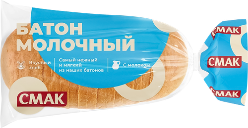Батон СМАК Молочный, в нарезке, 350г, картинка