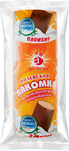Мороженое Филевская Лакомка сливочное во взбитой шок. глазури 10% 90г. Айсберри БЗМЖ, фото