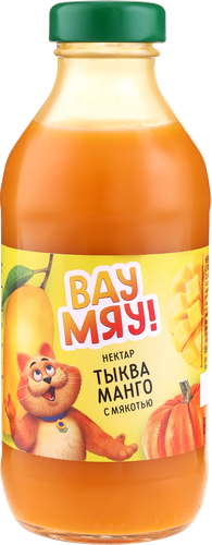 Нектар детский ВАУ МЯУ! Тыква, манго с мякотью, 0.33л, фото