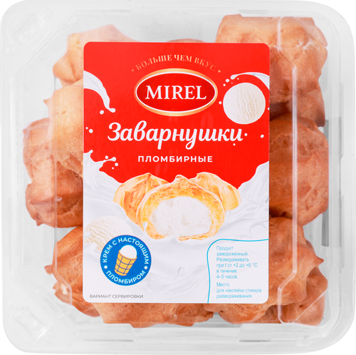 Пирожное Заварнушки пломбирные коррекс 180г. Мирэль, изображение