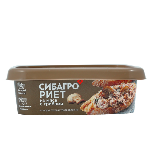 Риет СИБАГРО с грибами, 150г, крупный план