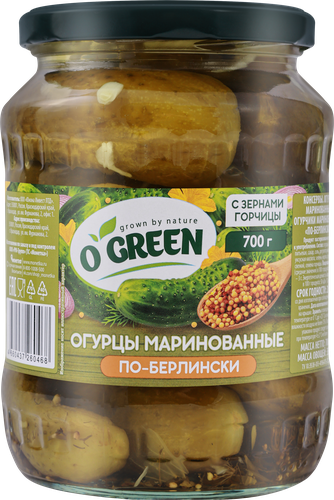 Огурцы маринованные O`GREEN По-берлински, 700г, изображение