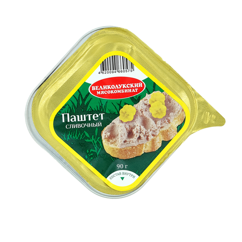 Паштет ВЕЛИКОЛУКСКИЙ МК Сливочный, 90г, фотография