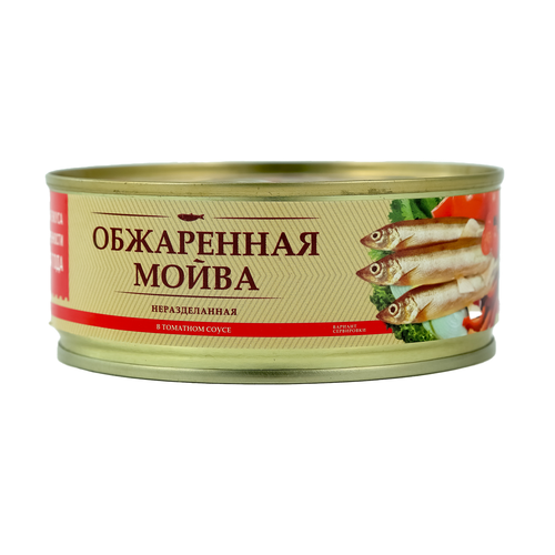 Мойва ЗА РОДИНУ неразделанная обжаренная, в томатном соусе, 240г, фотография