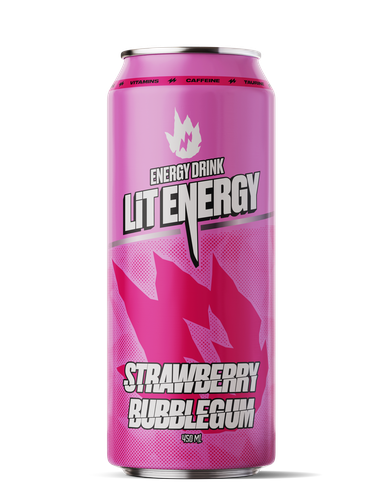 Энергетический напиток LIT ENERGY Клубничная жвачка ж/б 0,45л., детальное фото