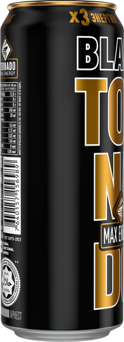 Энергетический напиток  TORNADO MAX ENERGY Black ж/б 0,45л., фото