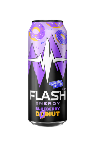 Энергетический напиток FLASH UP ENERGY Черничный пончик ж/б 0,45л., фото