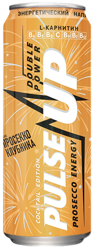 Энергетический напиток PULSEUP Your Energy Просекко ж/б 0,45л., фотография