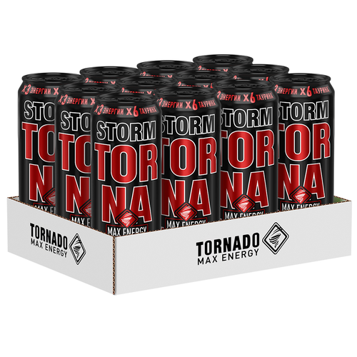 Энергетический напиток TORNADO MAX ENERGY ж/б 0,45л., изображение