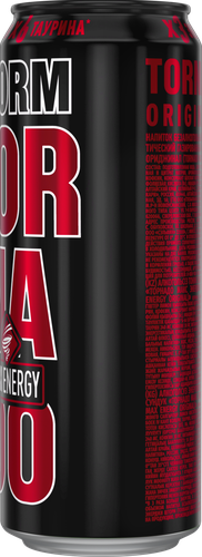 Энергетический напиток TORNADO MAX ENERGY ж/б 0,45л., крупный план