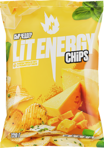 Чипсы картофельные LIT ENERGY Чеддер, 120г, фотография