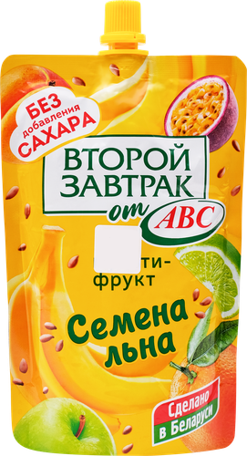 Десерт ВТОРОЙ ЗАВТРАК Мультифруктовый, с семенами льна, 200г, картинка