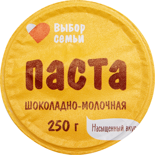Паста ВЫБОР СЕМЬИ шоколадно-молочная п/б 250г., фото