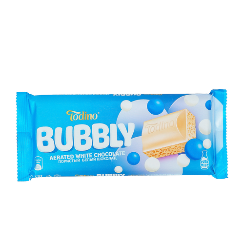 Шоколад BUBBLY белый пористый 90г., изображение