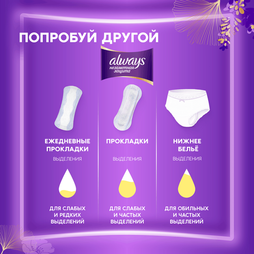 Прокладки ALWAYS ежедневные незаметная защита 16шт., крупный план