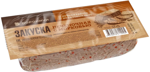 Закуска ДОРОНИЧИ печеночная с морковью в/к 300г., картинка